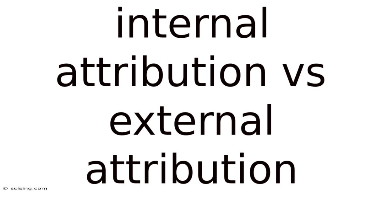 Internal Attribution Vs External Attribution