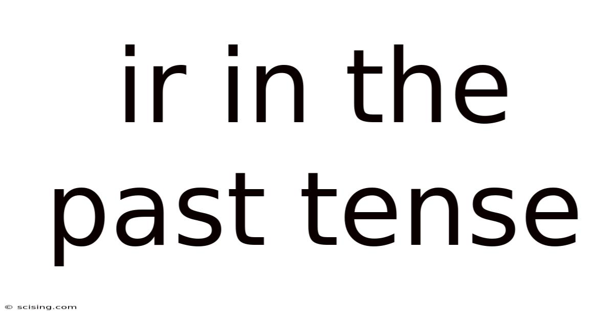 Ir In The Past Tense