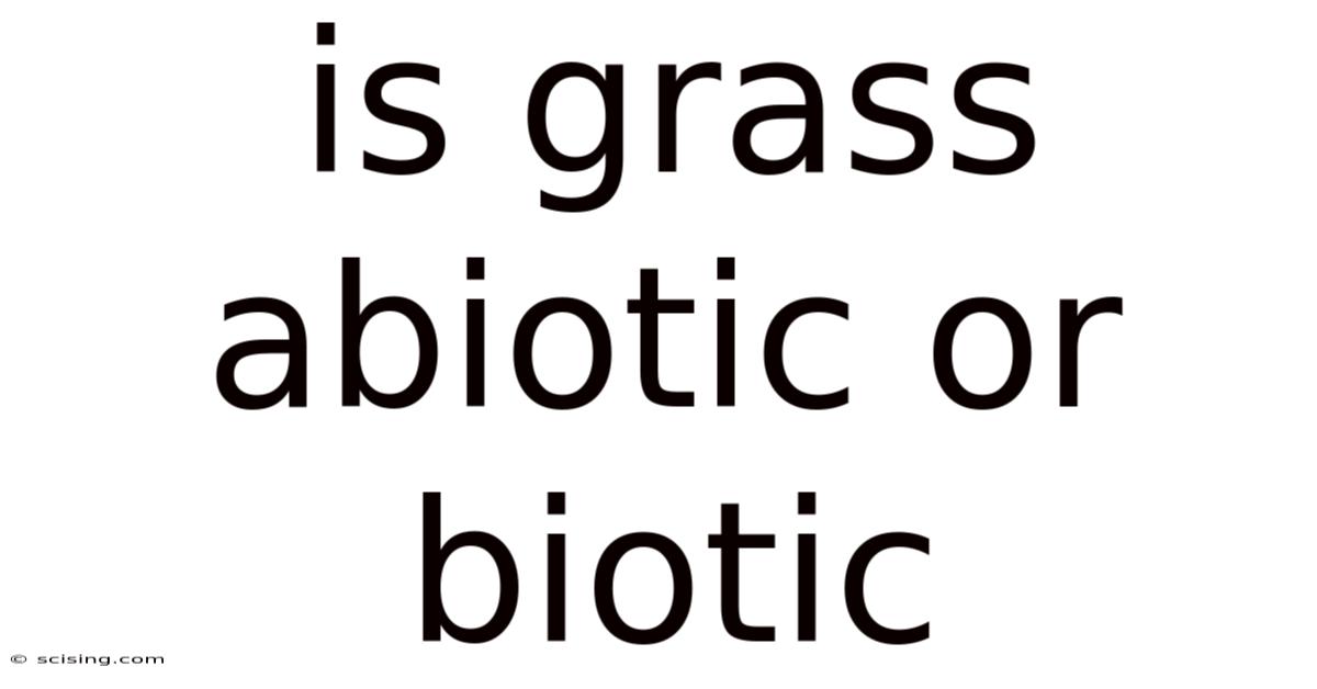 Is Grass Abiotic Or Biotic