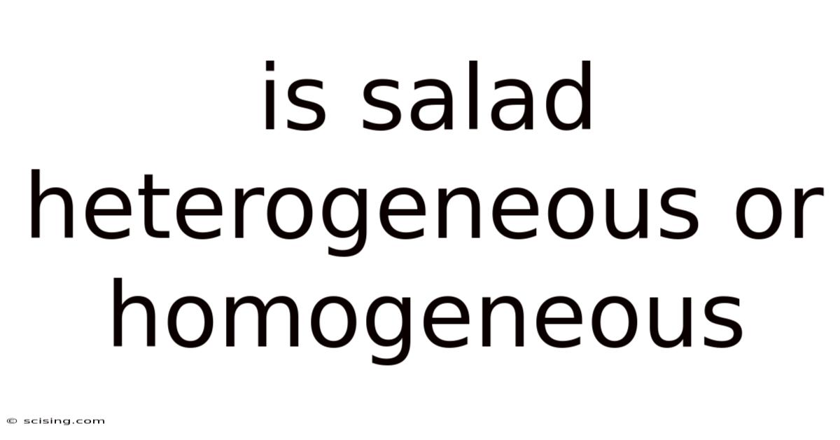 Is Salad Heterogeneous Or Homogeneous
