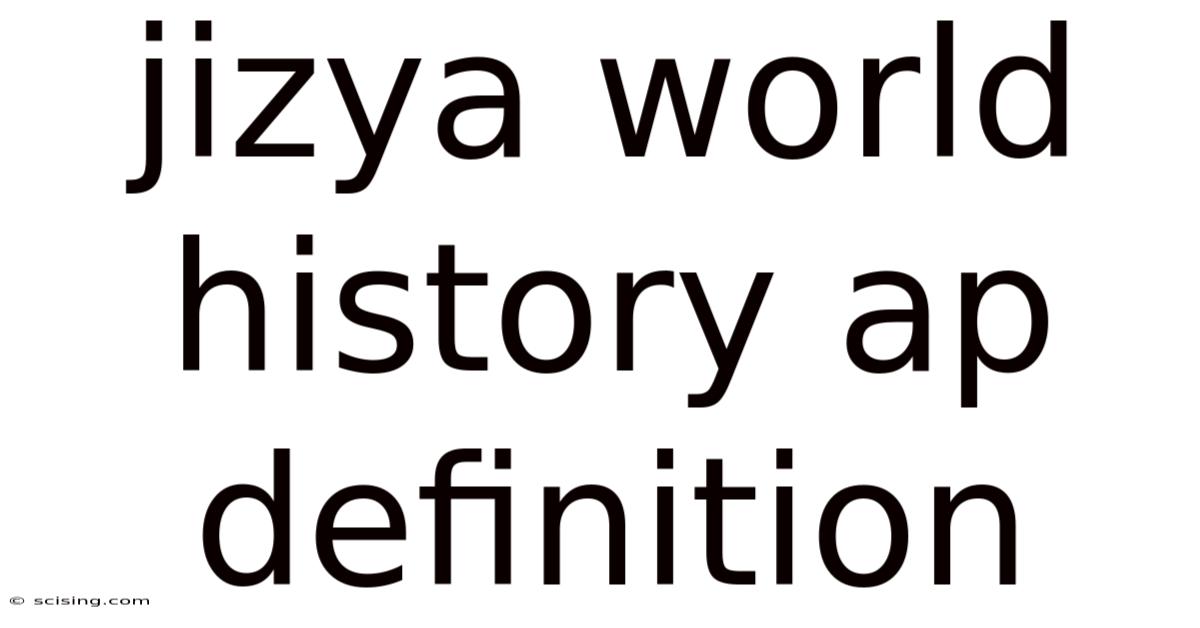Jizya World History Ap Definition