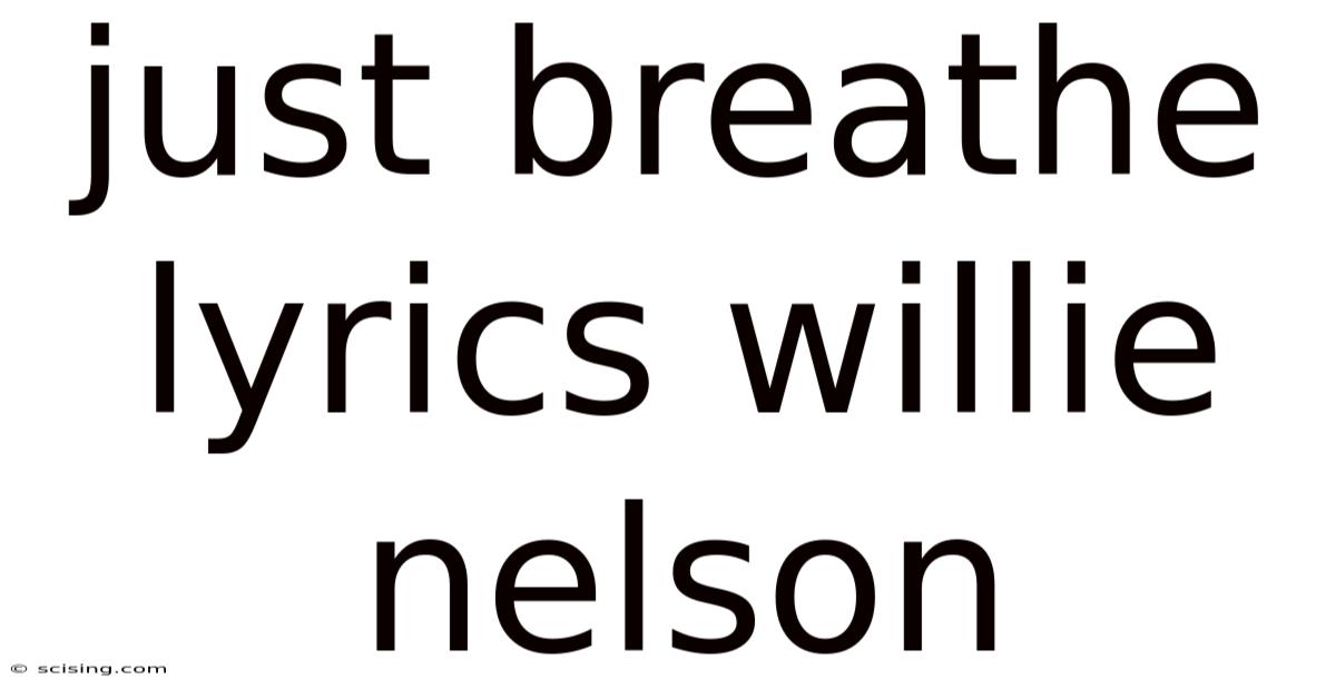 Just Breathe Lyrics Willie Nelson