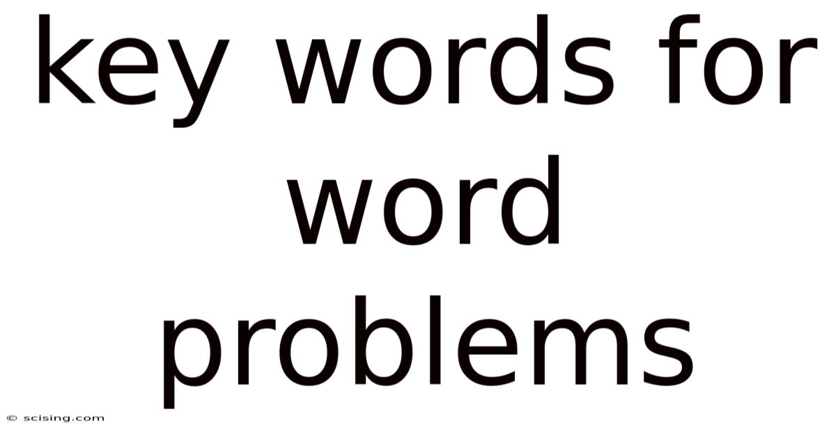 Key Words For Word Problems