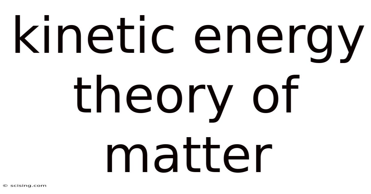 Kinetic Energy Theory Of Matter