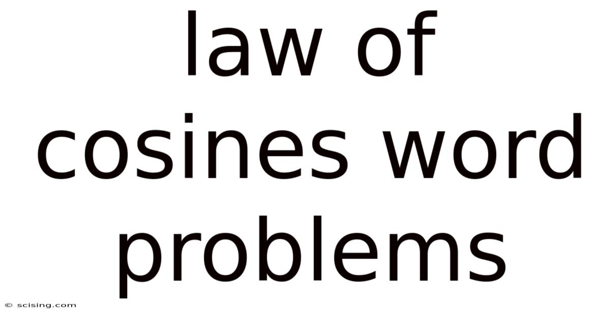 Law Of Cosines Word Problems