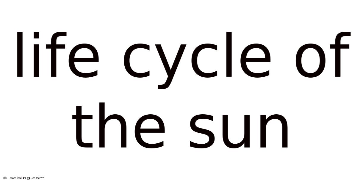 Life Cycle Of The Sun