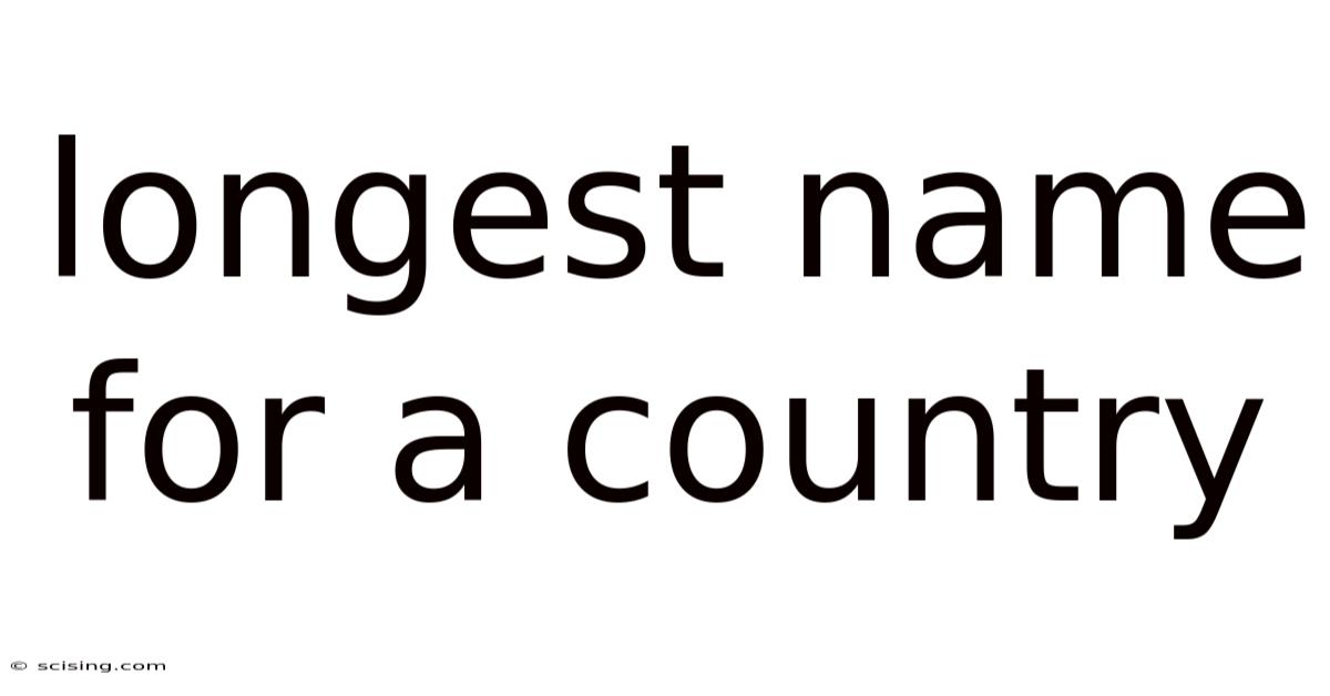 Longest Name For A Country