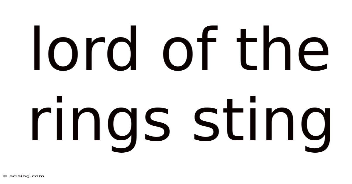 Lord Of The Rings Sting