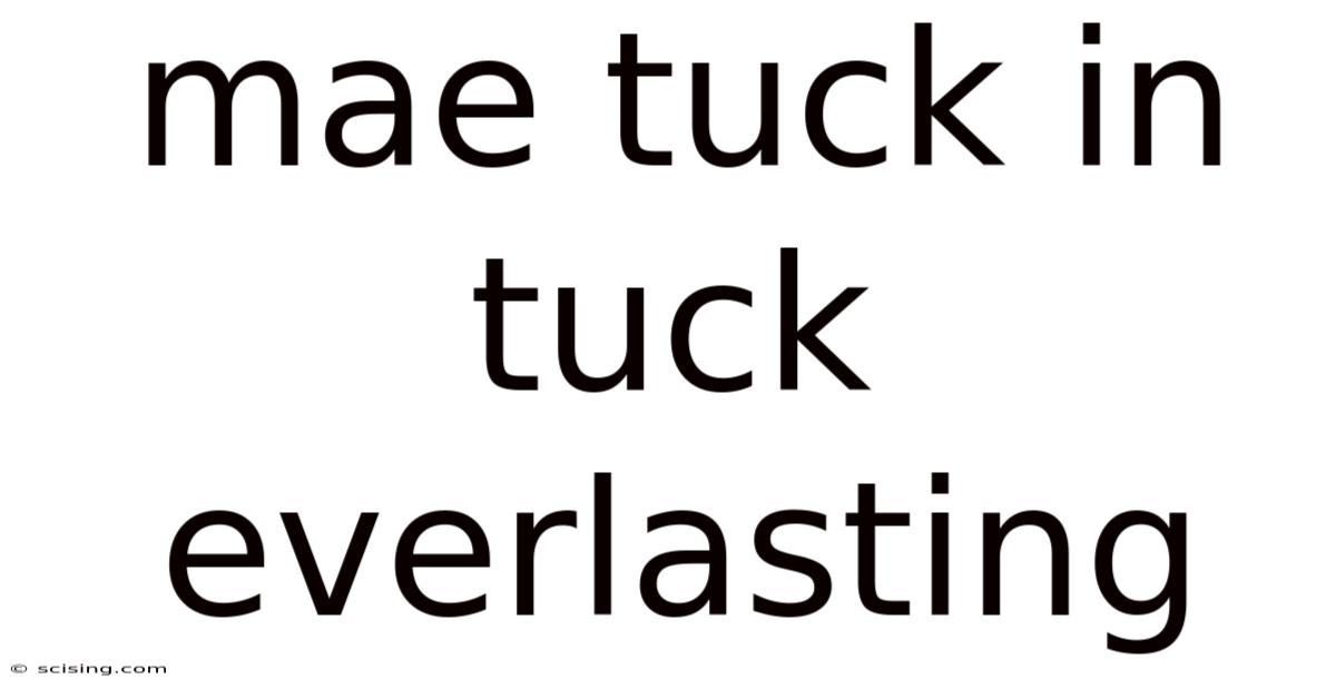 Mae Tuck In Tuck Everlasting