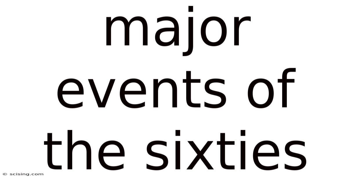 Major Events Of The Sixties
