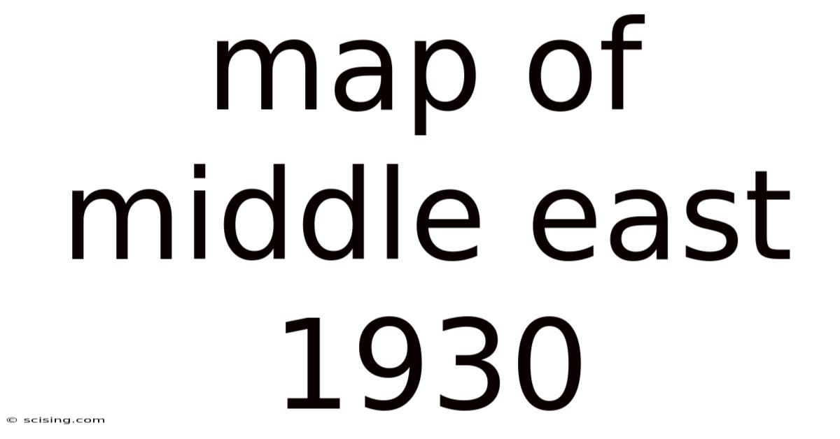 Map Of Middle East 1930