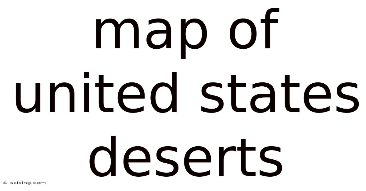 Map Of United States Deserts
