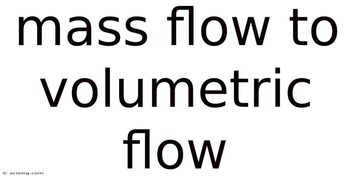 Mass Flow To Volumetric Flow