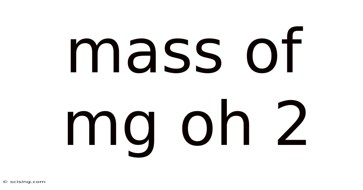 Mass Of Mg Oh 2