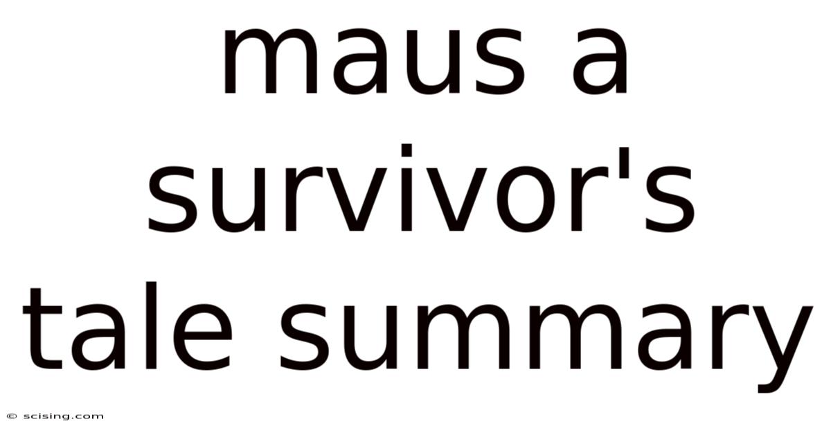 Maus A Survivor's Tale Summary
