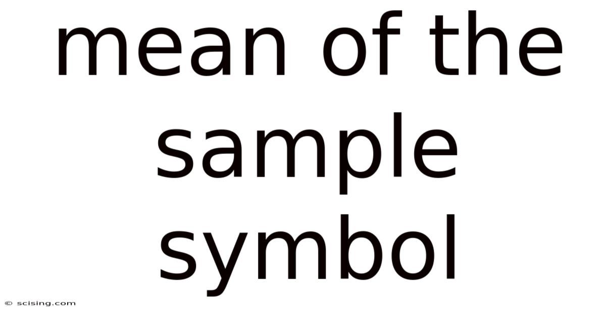 Mean Of The Sample Symbol