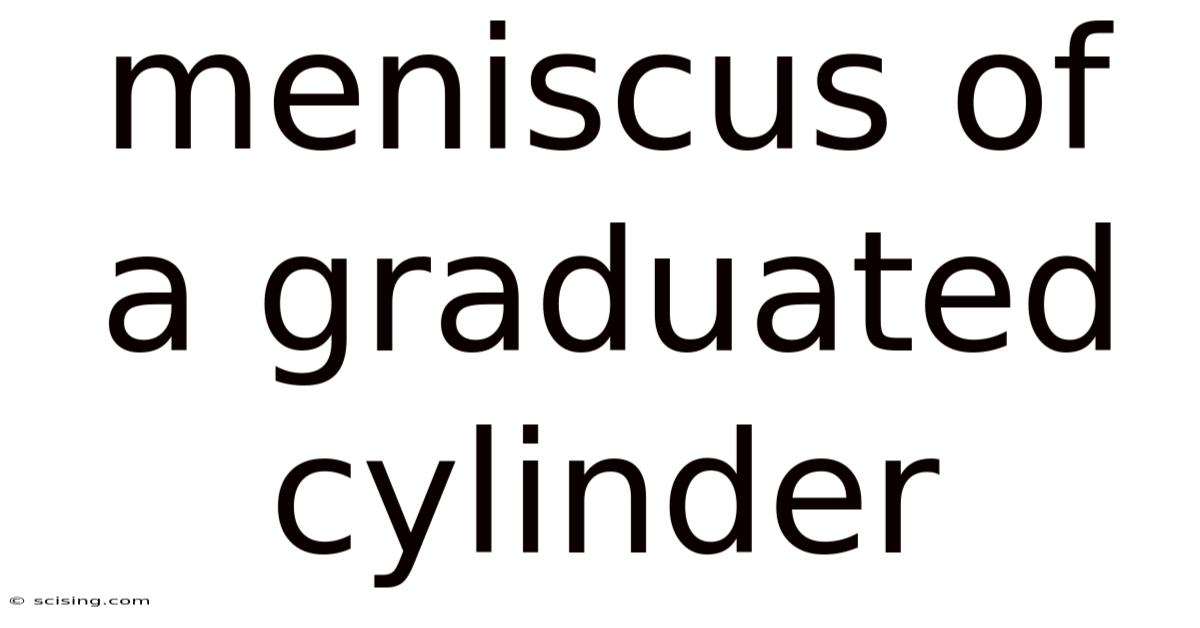 Meniscus Of A Graduated Cylinder