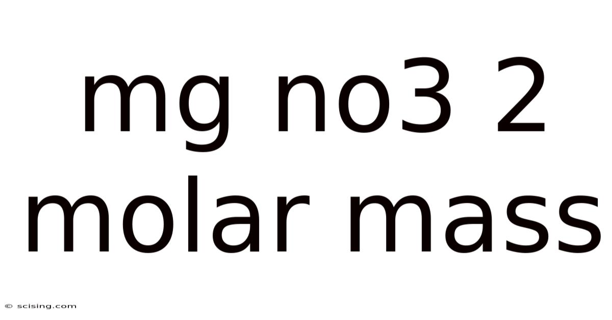 Mg No3 2 Molar Mass