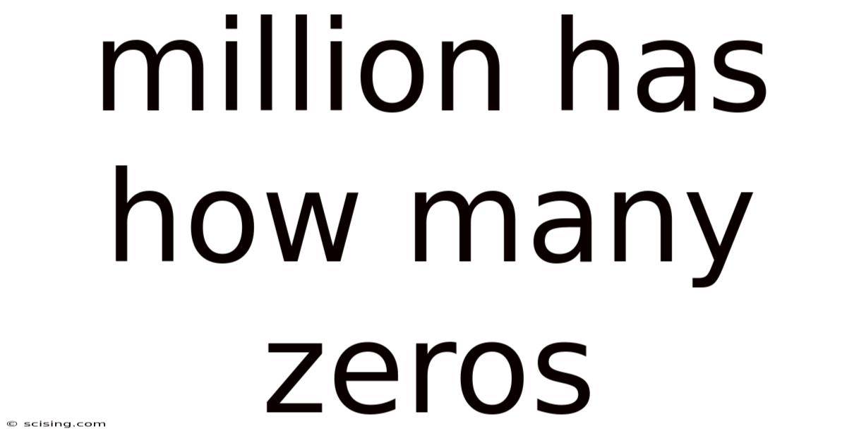 Million Has How Many Zeros