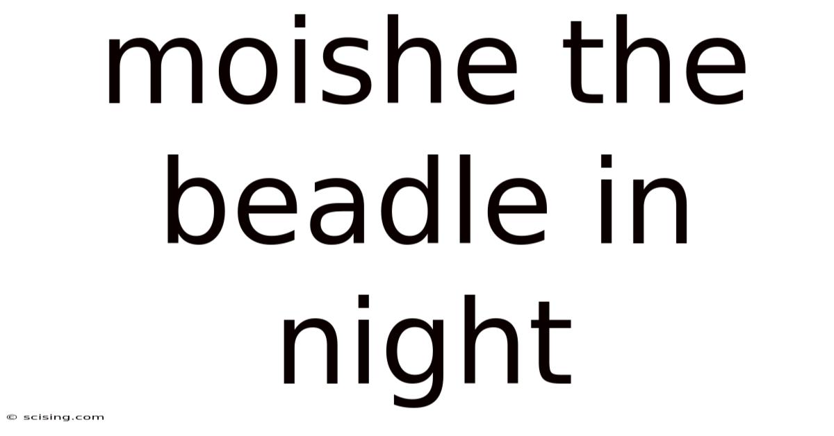 Moishe The Beadle In Night