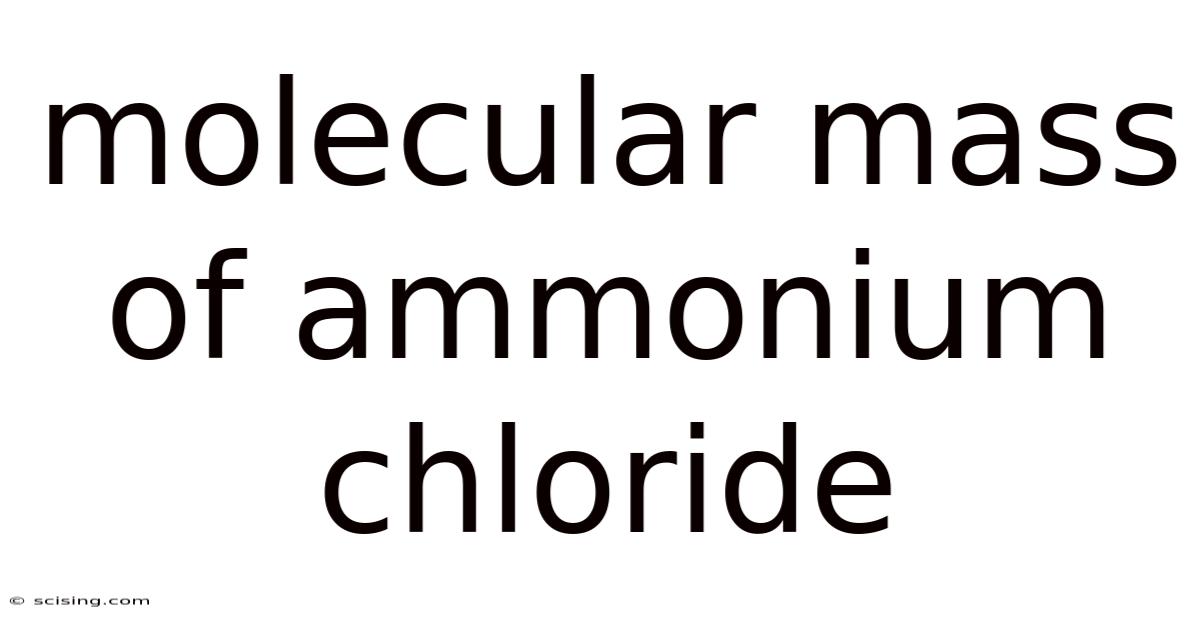Molecular Mass Of Ammonium Chloride