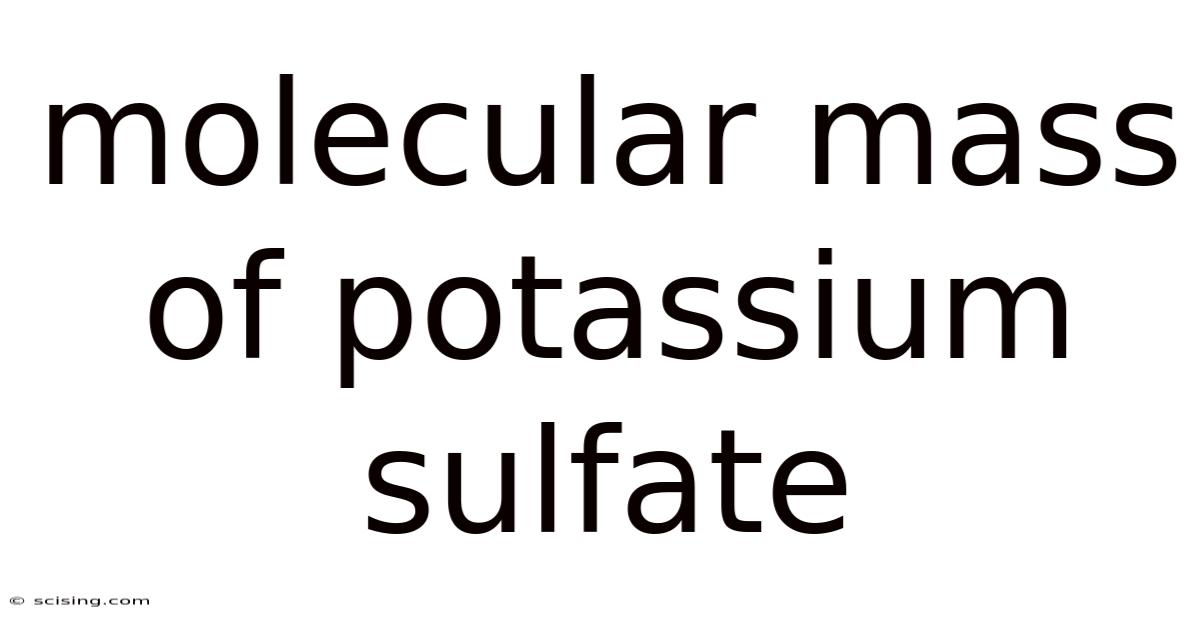 Molecular Mass Of Potassium Sulfate
