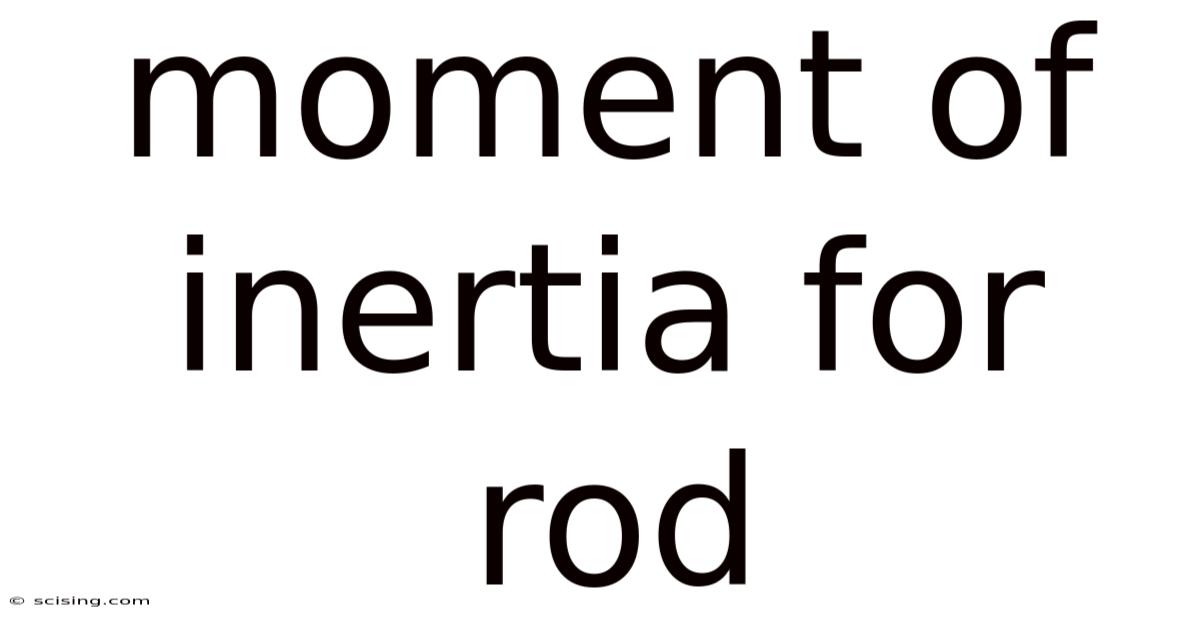Moment Of Inertia For Rod