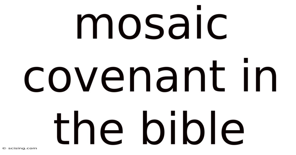 Mosaic Covenant In The Bible