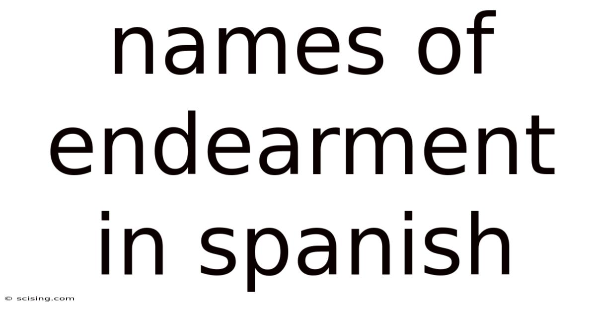 Names Of Endearment In Spanish