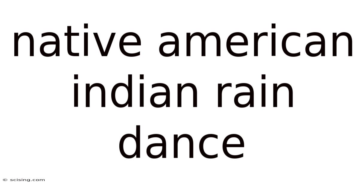Native American Indian Rain Dance