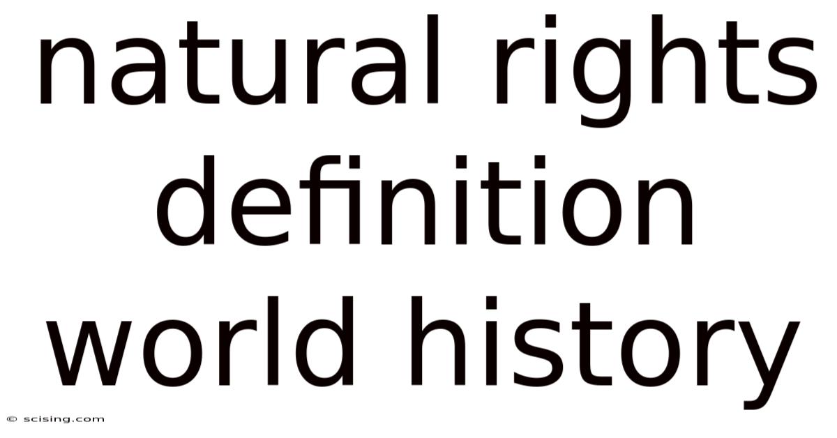 Natural Rights Definition