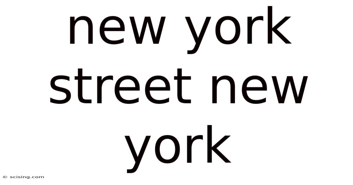 New York Street New York