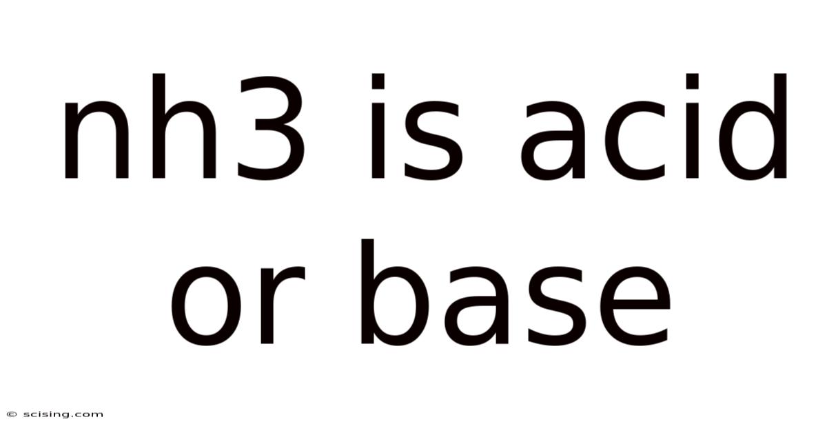 Nh3 Is Acid Or Base