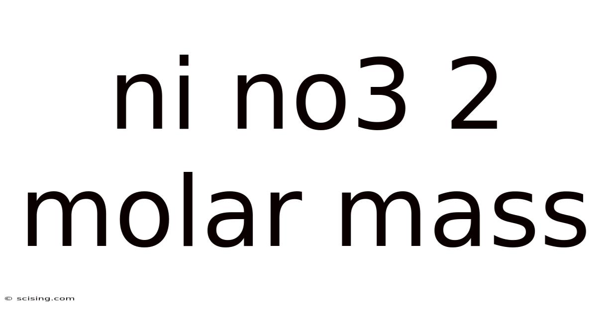 Ni No3 2 Molar Mass