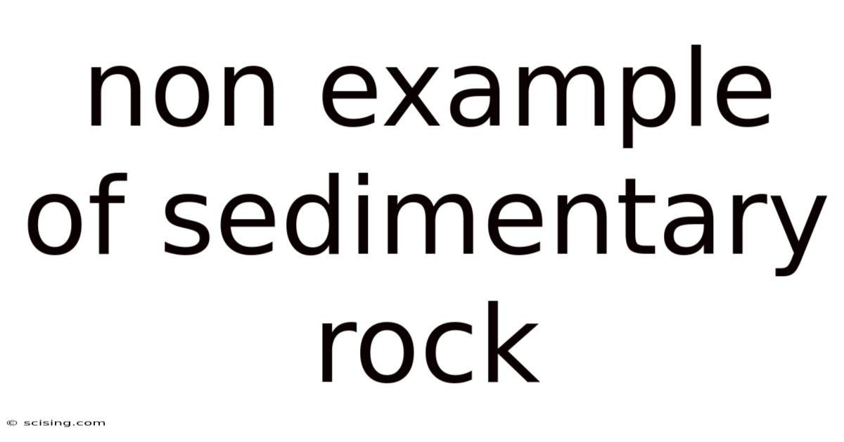 Non Example Of Sedimentary Rock
