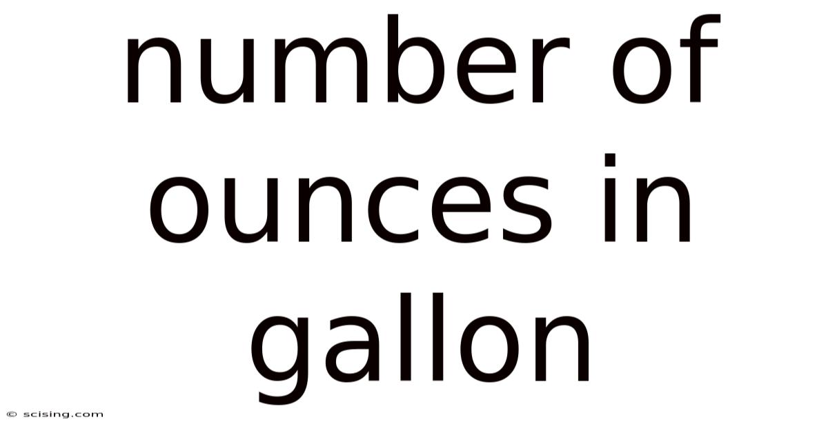 Number Of Ounces In Gallon