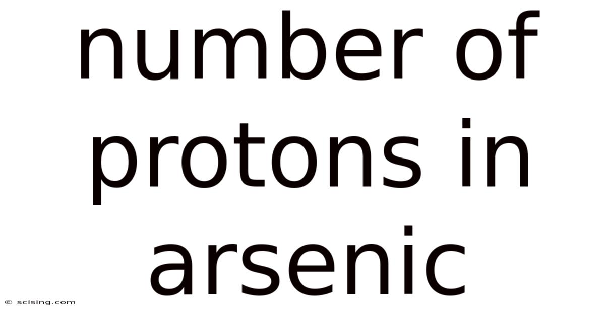 Number Of Protons In Arsenic