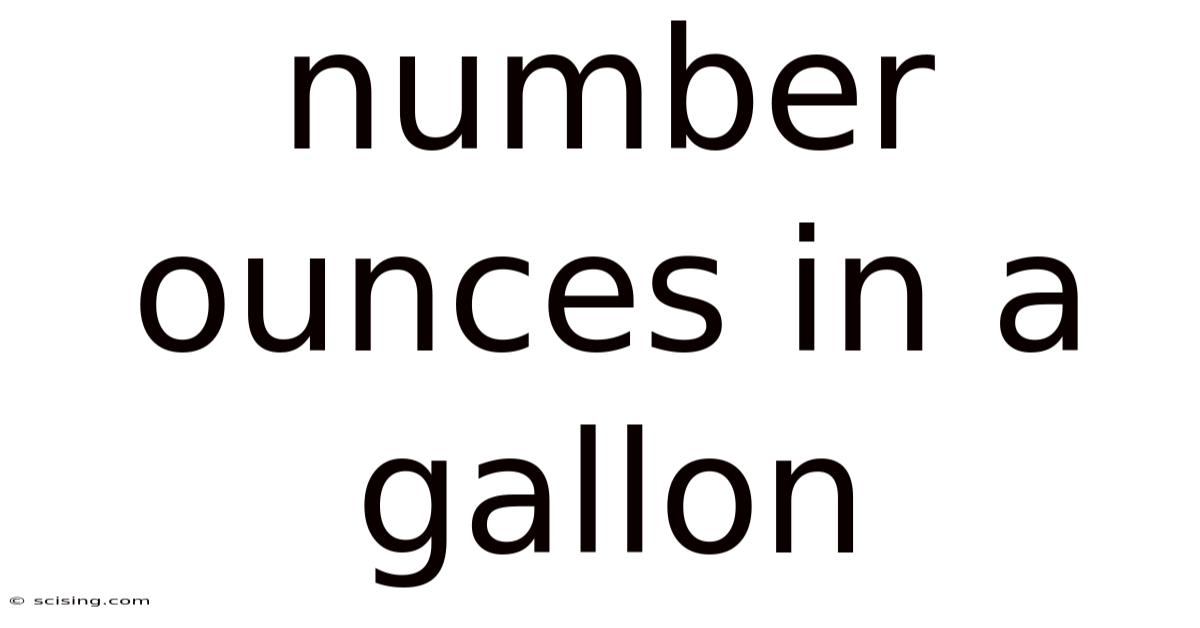 Number Ounces In A Gallon