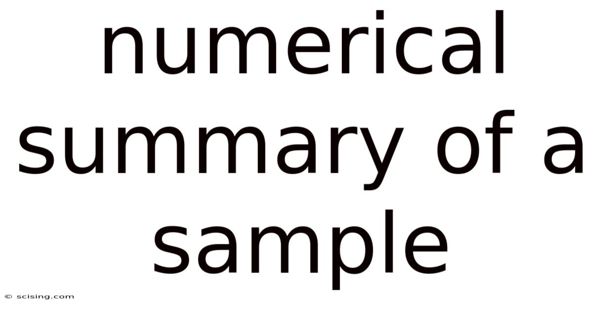 Numerical Summary Of A Sample