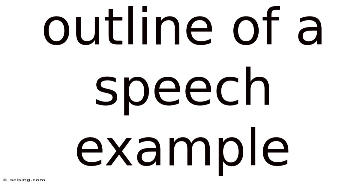 Outline Of A Speech Example