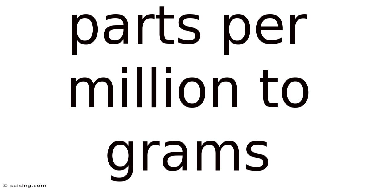 Parts Per Million To Grams