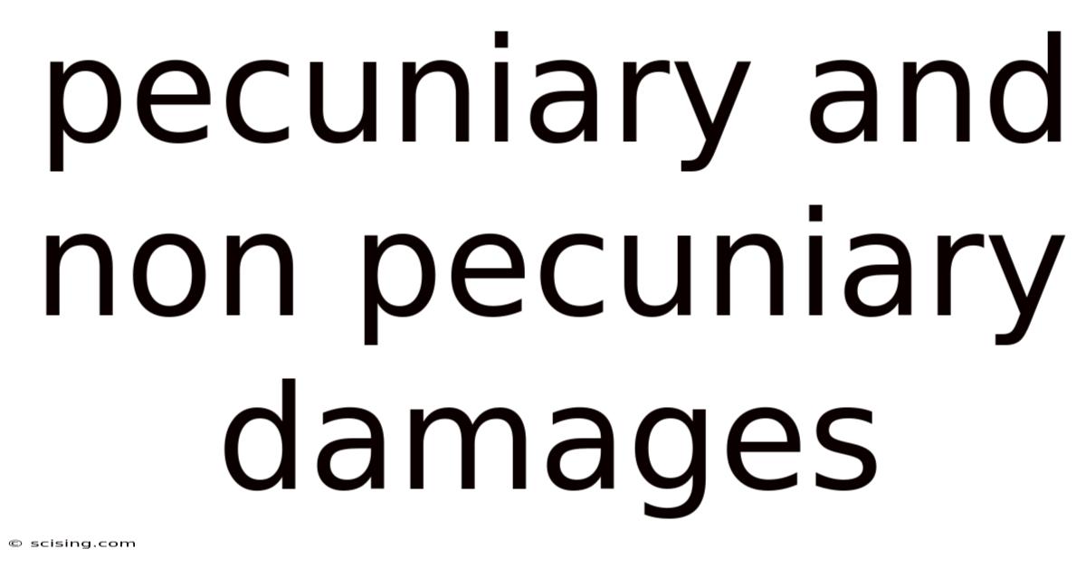 Pecuniary And Non Pecuniary Damages