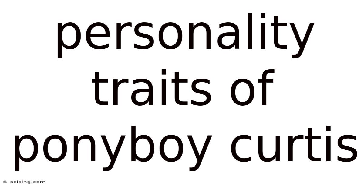 Personality Traits Of Ponyboy Curtis