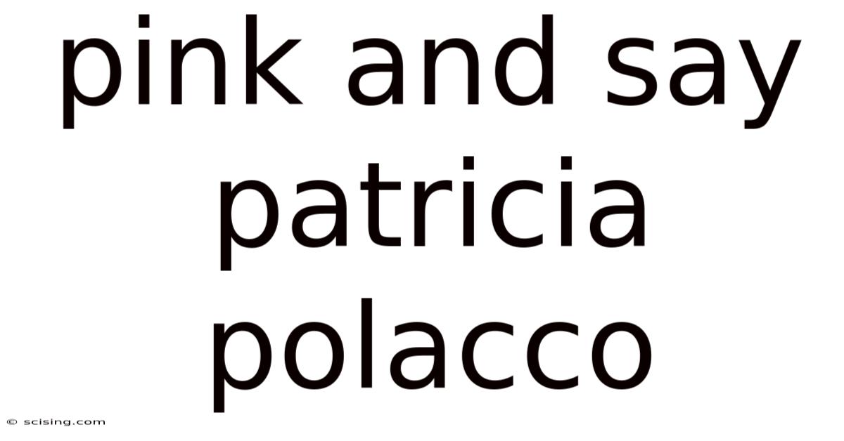 Pink And Say Patricia Polacco