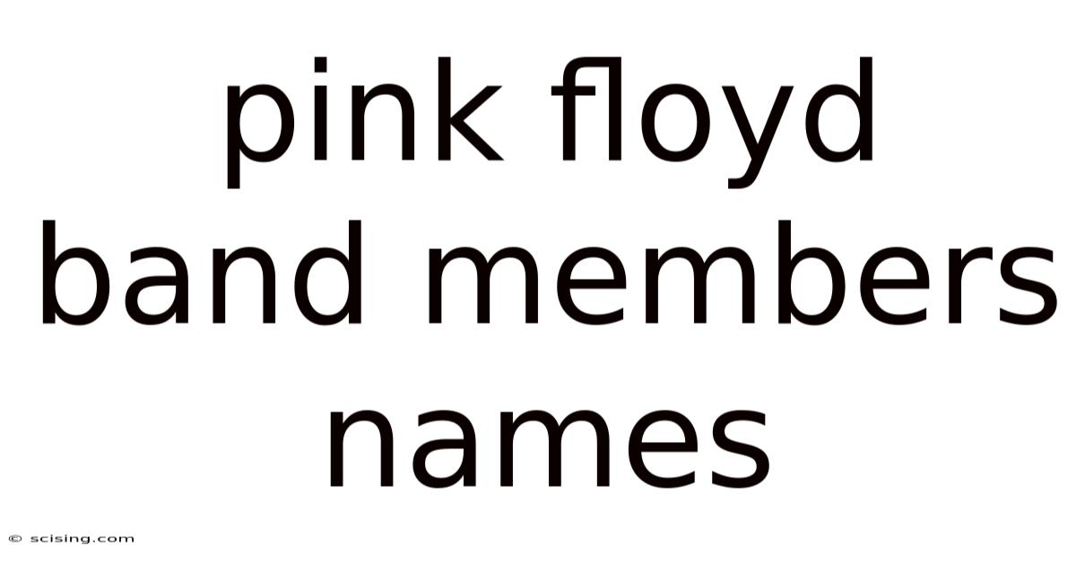 Pink Floyd Band Members Names