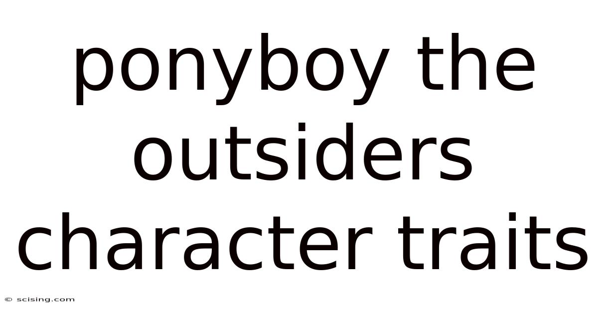 Ponyboy The Outsiders Character Traits