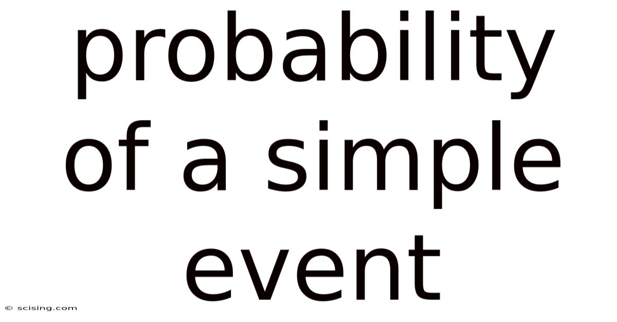 Probability Of A Simple Event