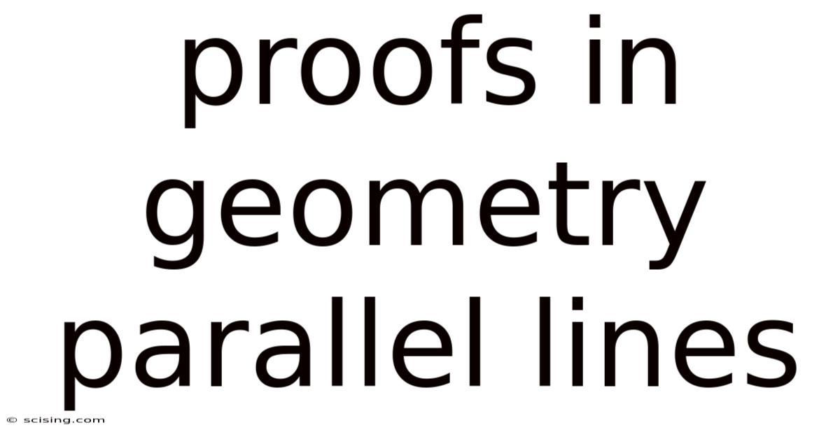 Proofs In Geometry Parallel Lines