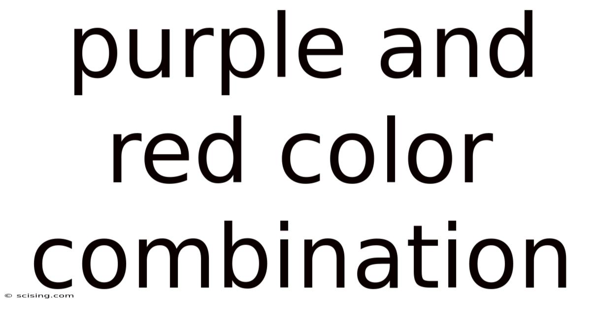 Purple And Red Color Combination