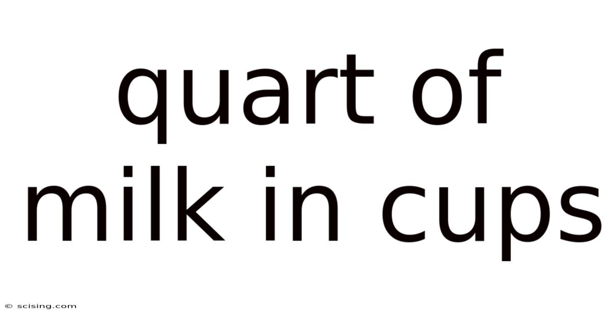 Quart Of Milk In Cups